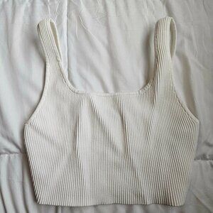 Babaton sculpt knit cropped tank top